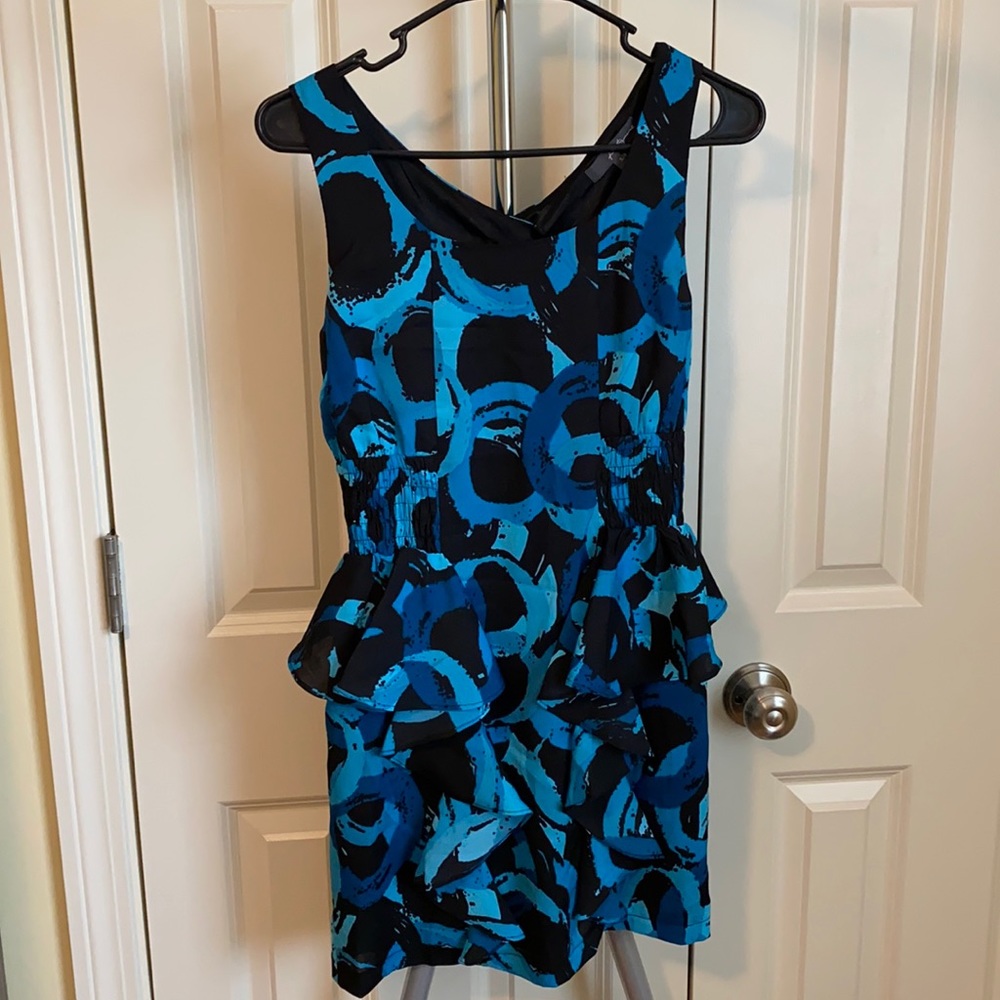 Printed Ruffle Bodycon Dress